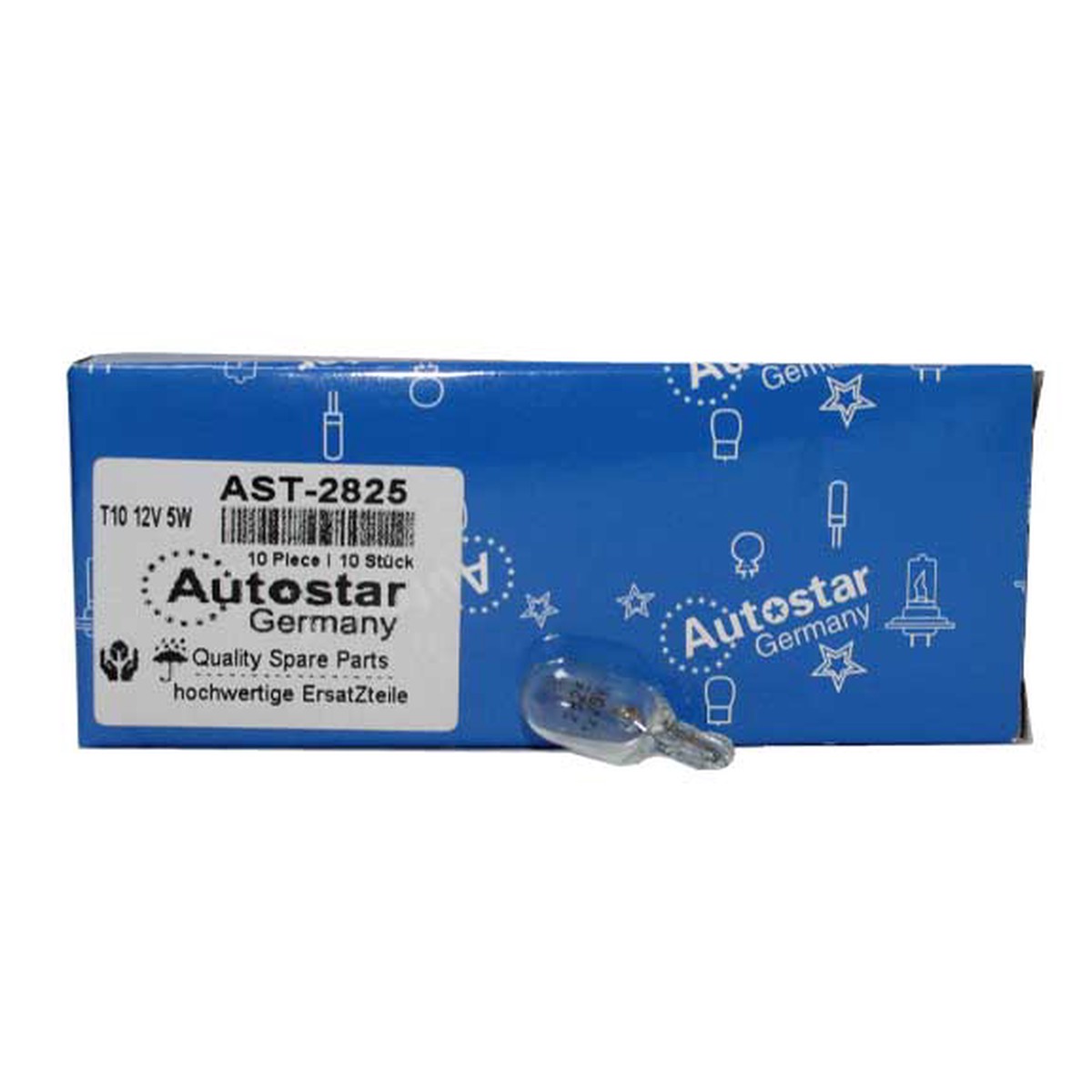 Autostar Germany T10 12V 5W LIGHT LED  WHITE 2825