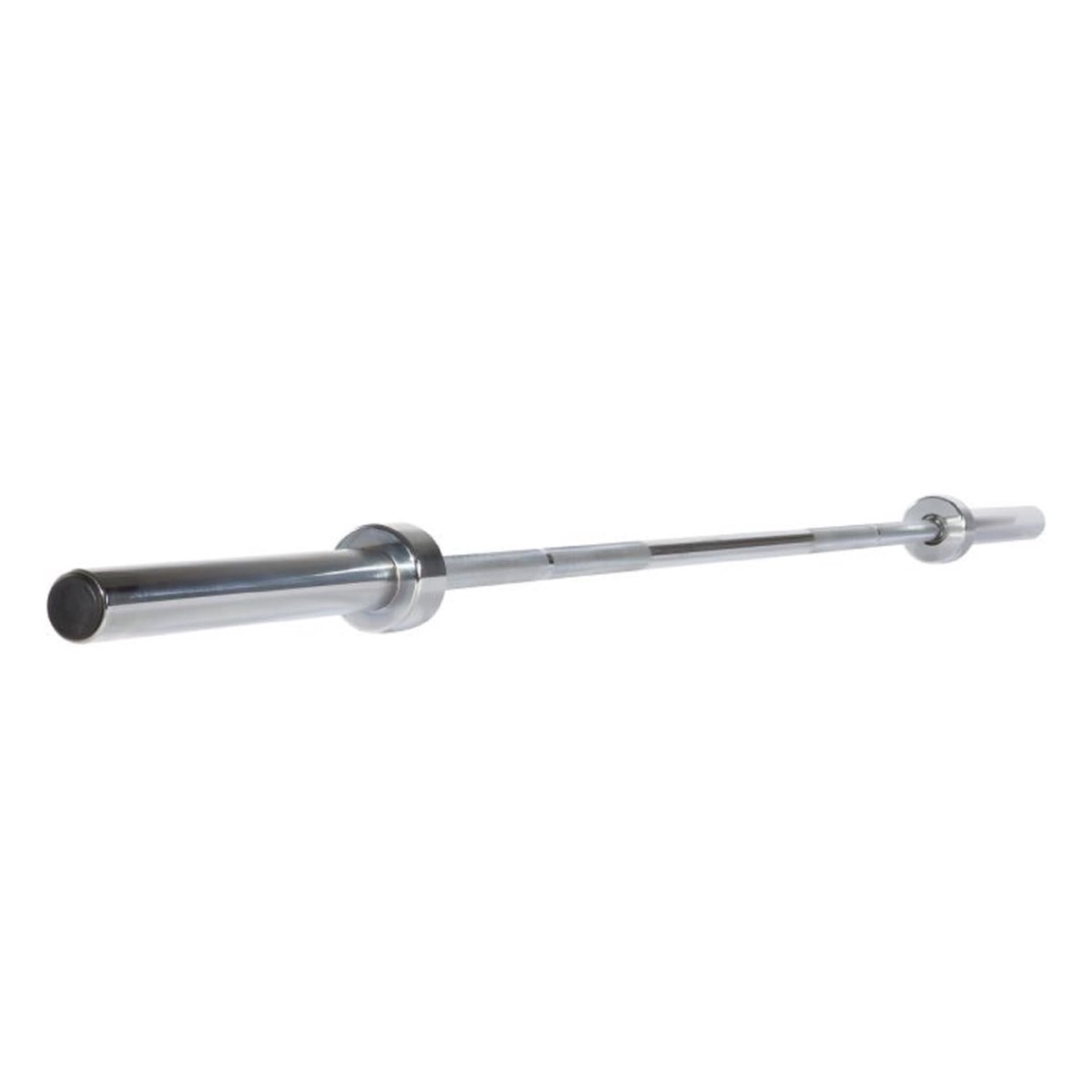 YORK 7 Ft Chrome Olympic Weight Bar with Steel Sleeves, 1000 lb Test Barbell, C-Clip Assembly Strength Training Bar for Bench Press, Squats, Power Cage Home Gym Equipment