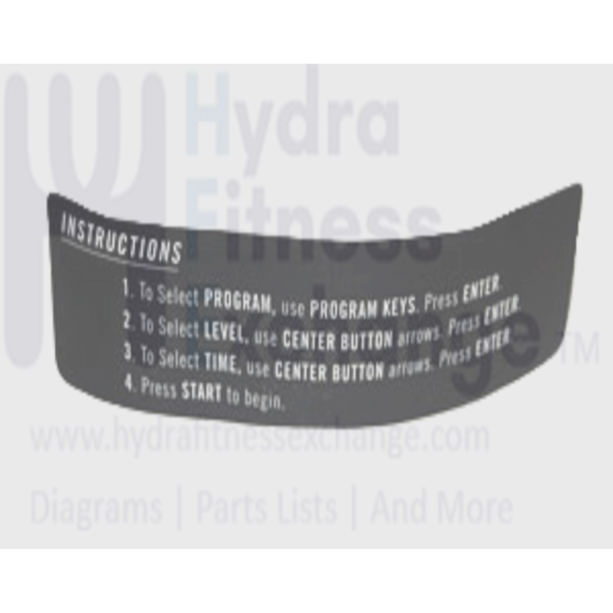 AFG Horizon Fitness 13.0AT T4 T6 Treadmill Console Warning Sticker 065739-AX