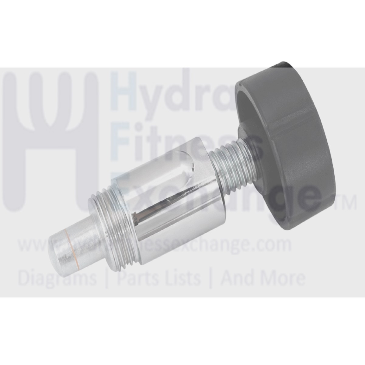 Cable Gym Pull Pop Pin knob 1-1-2" Thread of Pin 13-16" Fine Thread 1-4" Tip of Pin Dia  3-8"