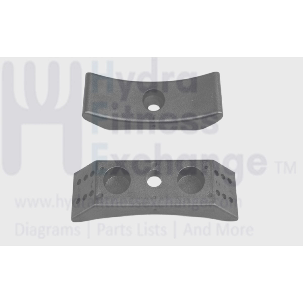 Black Plastic Dumbbell Rack Weight Saddle Rest For Pro Style DB 140 x 36 x 70H mm-D10 Free-Weight