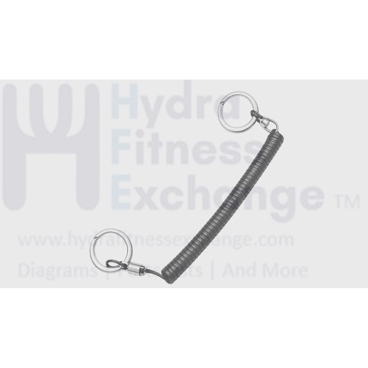 Coiled Locking Pin Lanyard | Telescoping Weight Stack Pin Attachment - Size 10 x 100mm Strength System