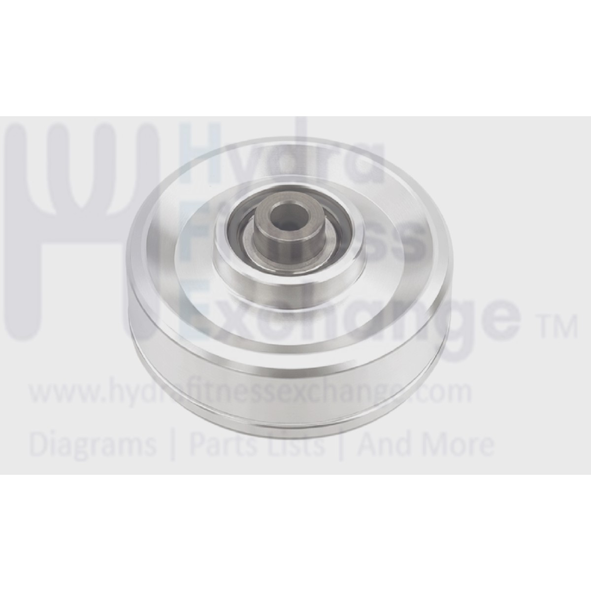 Commercial Cable Gym Pulley Upgrade - Silver Aluminum Pulley Wheel Size 120 4.7" x .87" W x 3/8" ID