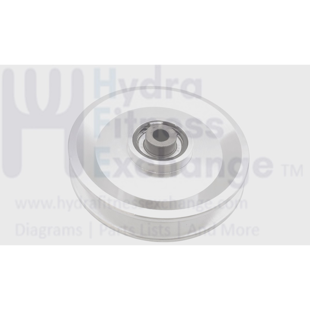 Commercial Pulley Upgrade - Silver Aluminum Pulley Wheel Size 114 4.5"x .87" x 3/8" ID