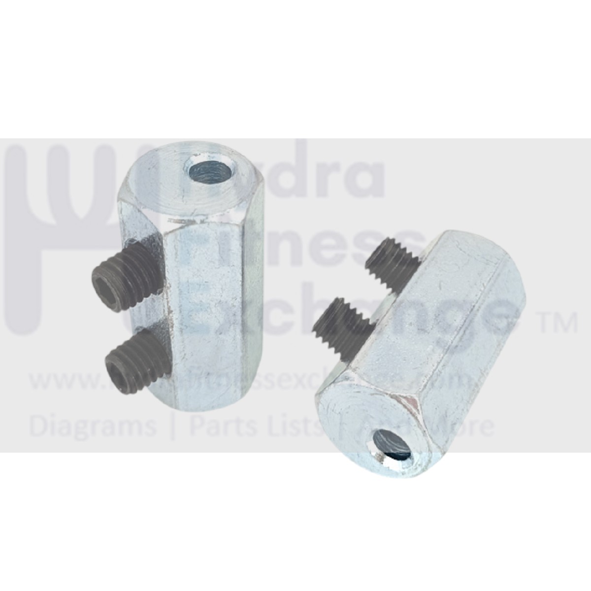 Crimpless Home and Commercial Steel Cable Gym (Wire Rope) Connector with 2 Screws Size 40 x 19 Strength System