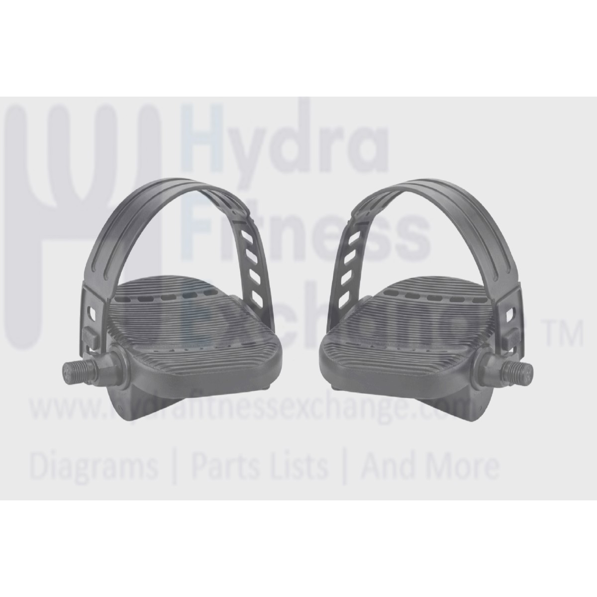 Steel Ball Bearing PP Body W/Pvc Straps Pedal 119 x 128mm | Straps 300 x 48mm | 1/2" Spindle