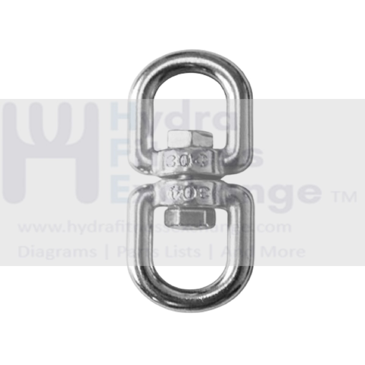 Steel Swivel Pivot Connector Size Diameter 8mm W 90mm L Strength System