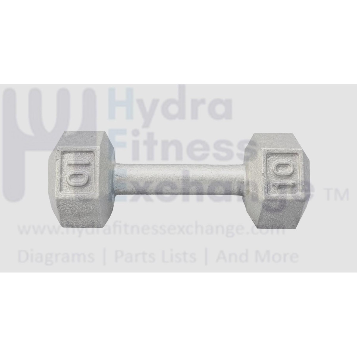 York Barbell Cast Iron Hex Dumbbell Hexagon Solid Women & Men - 10lb In Single