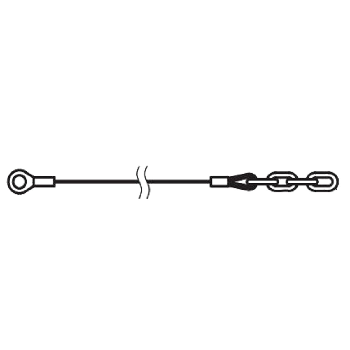 BodySolid Strength System Short Cable Stamped Eye End to Chain End 10212010071
