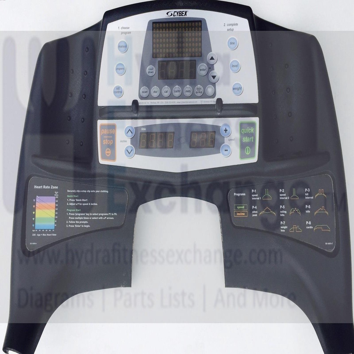 Cybex LCX - 425T Treadmill Display Console Panel 100300 or AD-21467-Q